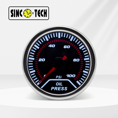 6146T Sinco Tech オイル プレス ゲージ メーター オート モバイル ポインター ディスプレイ 52mm 車